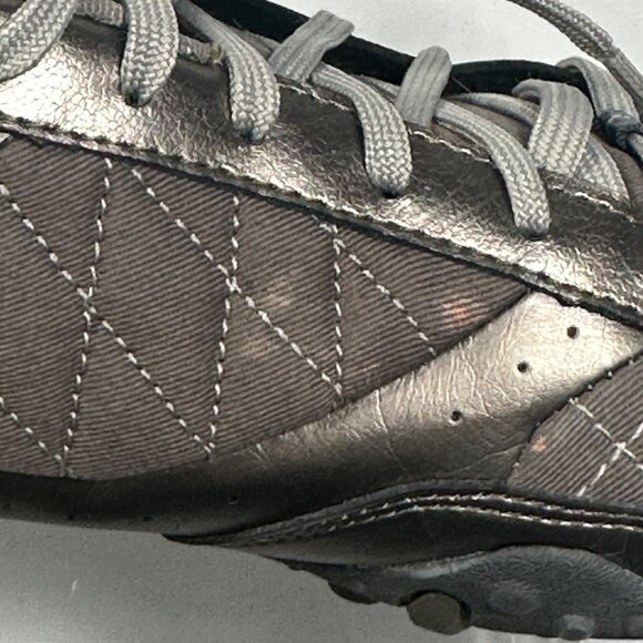 Athletech Women's Pewter Metallic Non-Marking Sneakers 9.5M Leather Whimsical - Picture 9 of 11